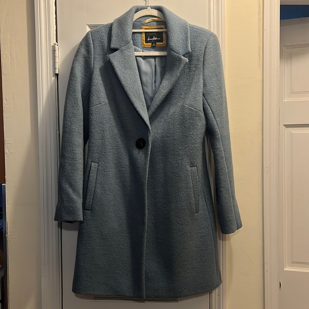 Sam Edelman Wool Peacoat in Sky Blue